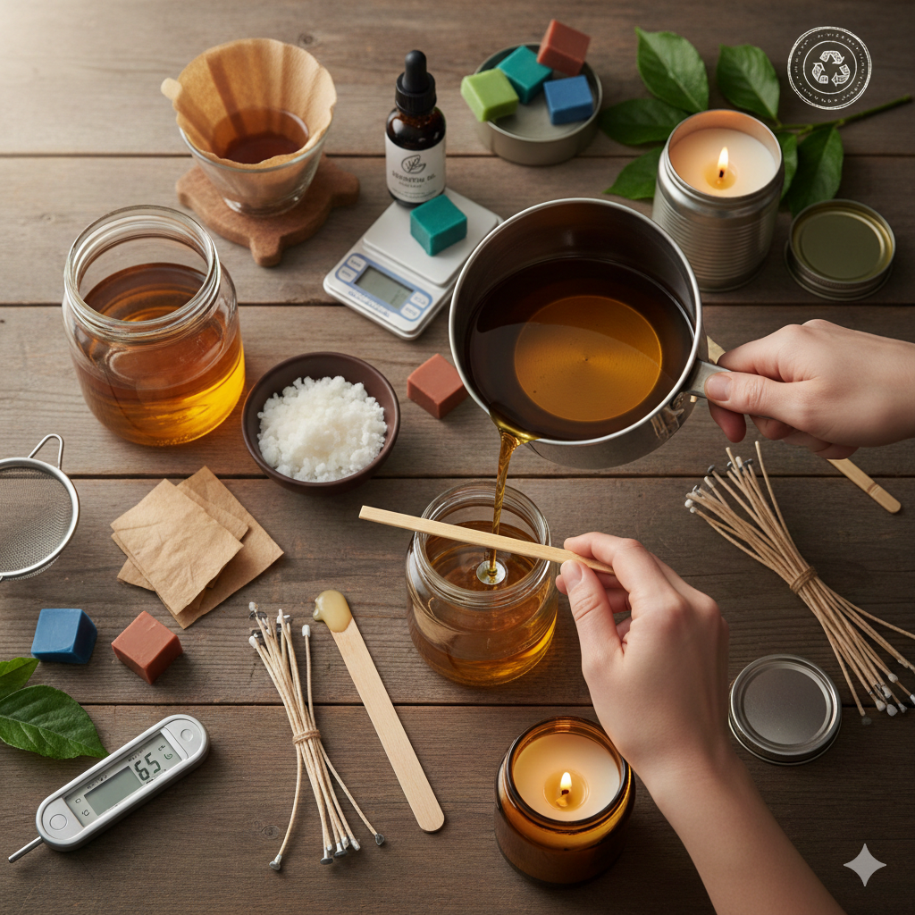 Daur Ulang Minyak Jadi Lilin