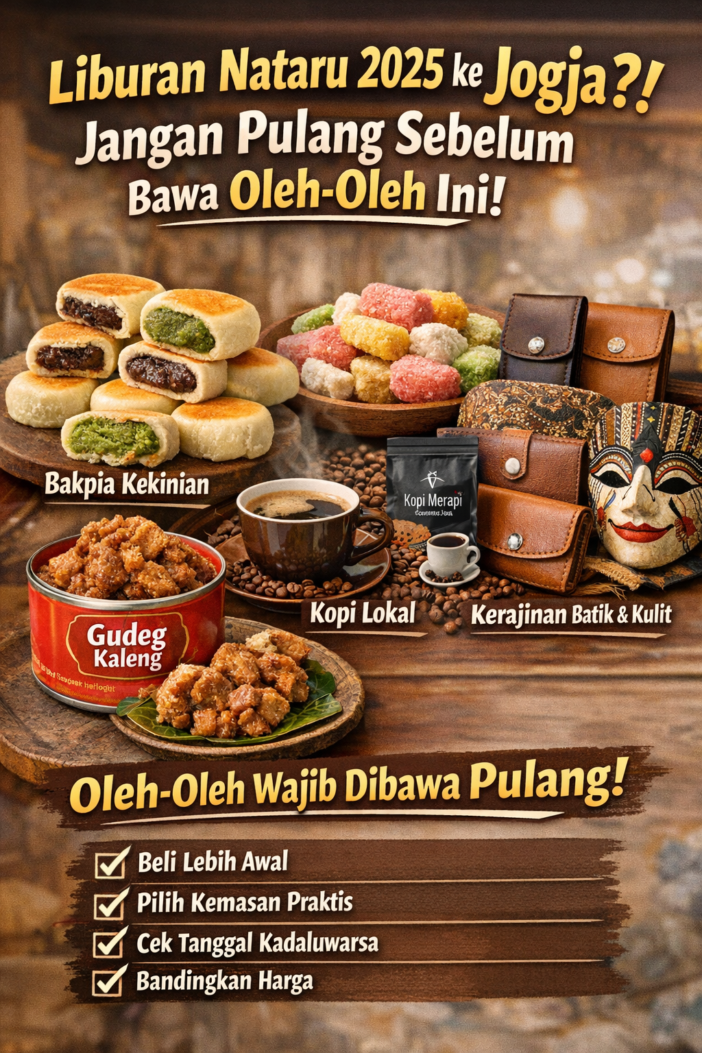 Liburan Nataru 2025 ke Jogja? Jangan Pulang Sebelum Bawa Oleh-Oleh Ini!