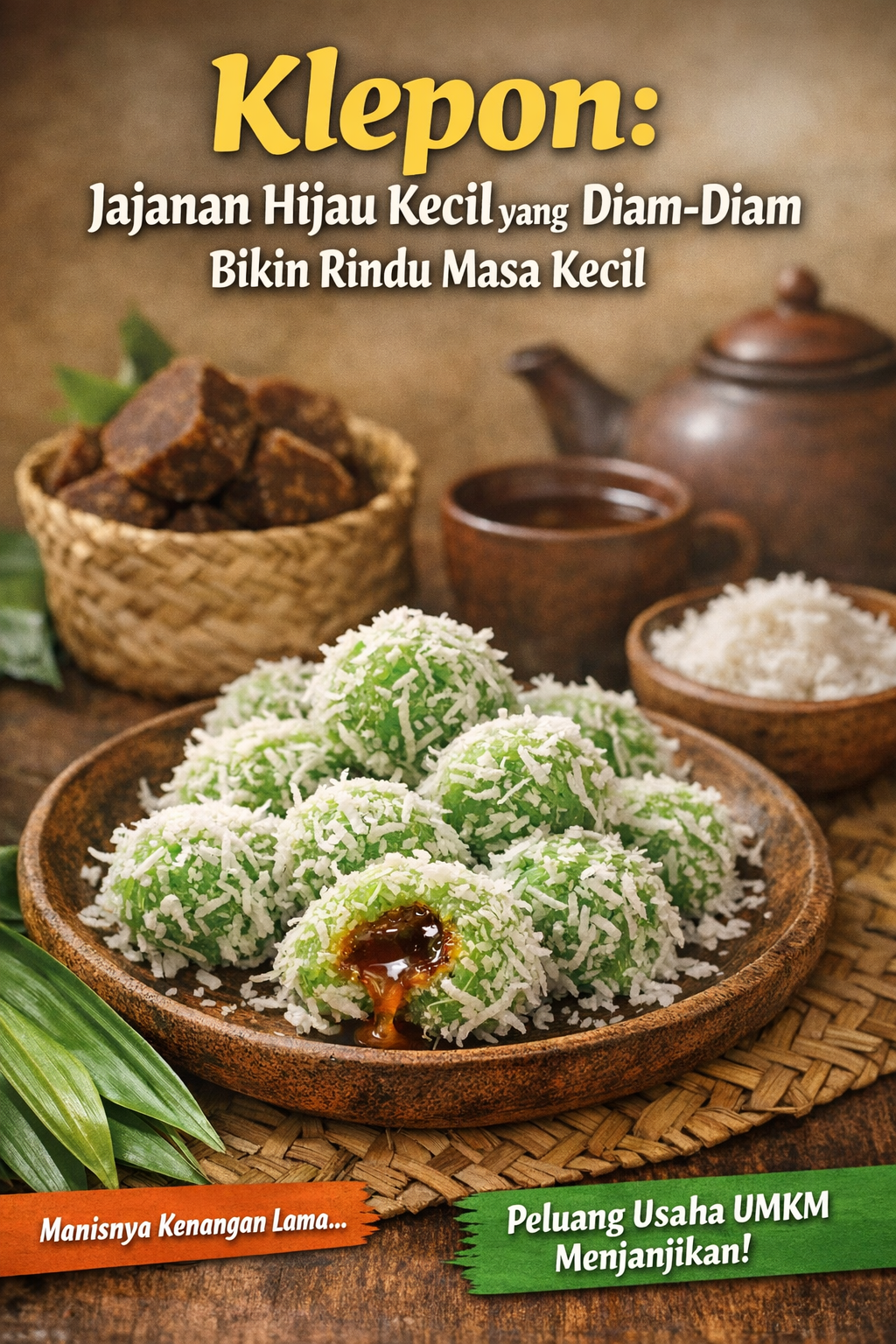 Klepon: Jajanan Hijau Kecil yang Diam-Diam Bikin Rindu Masa Kecil