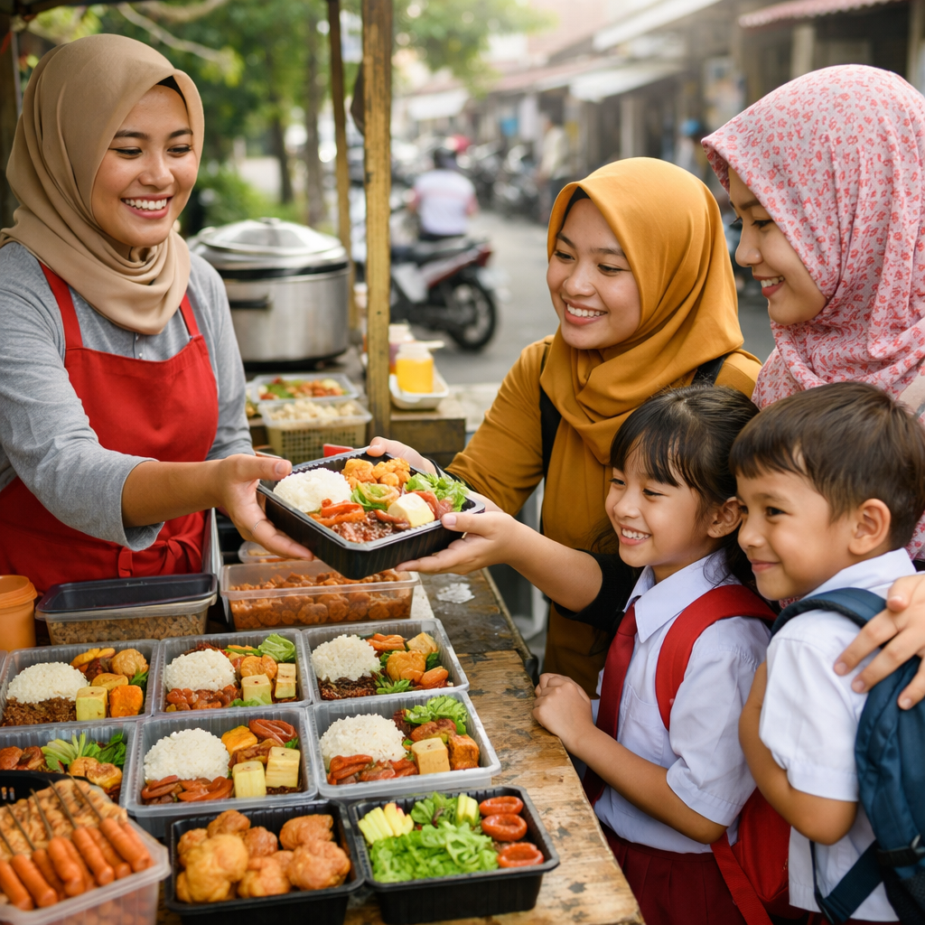 Penjual Nasi Bento, Penyelamat Ibu-Ibu di Pagi Hari