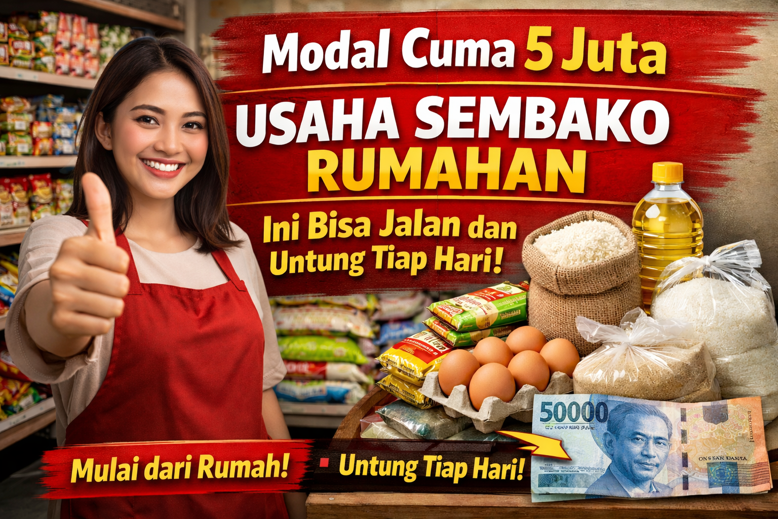 Modal 5 Juta Nekat Buka Usaha Sembako di Rumah, Hasilnya di Luar Dugaan